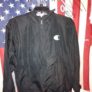 Champion Men's Black Windbreaker Jacket